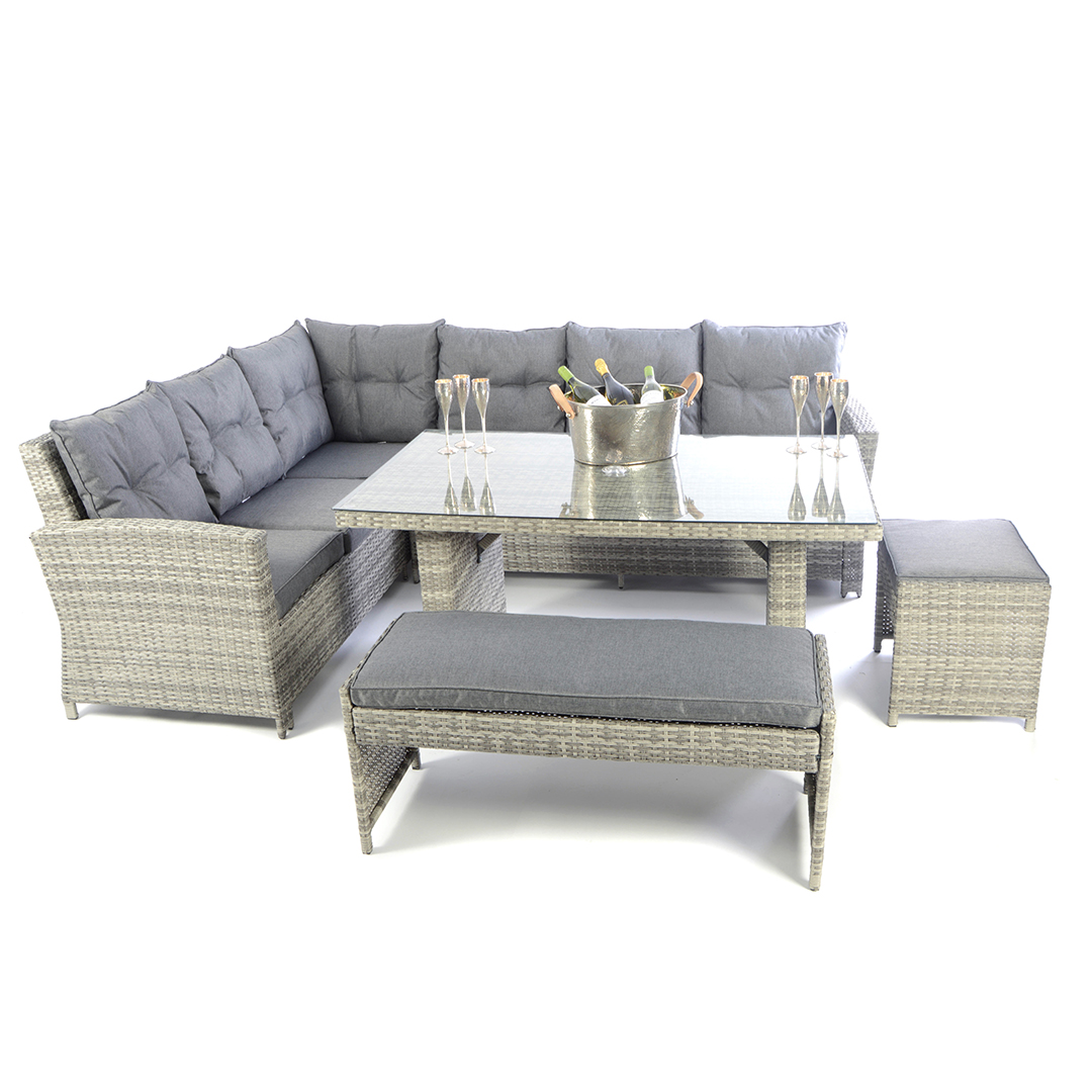 Kensington Malmo Corner Dining Unit With 1 x Bench and 1 x Dining Stool