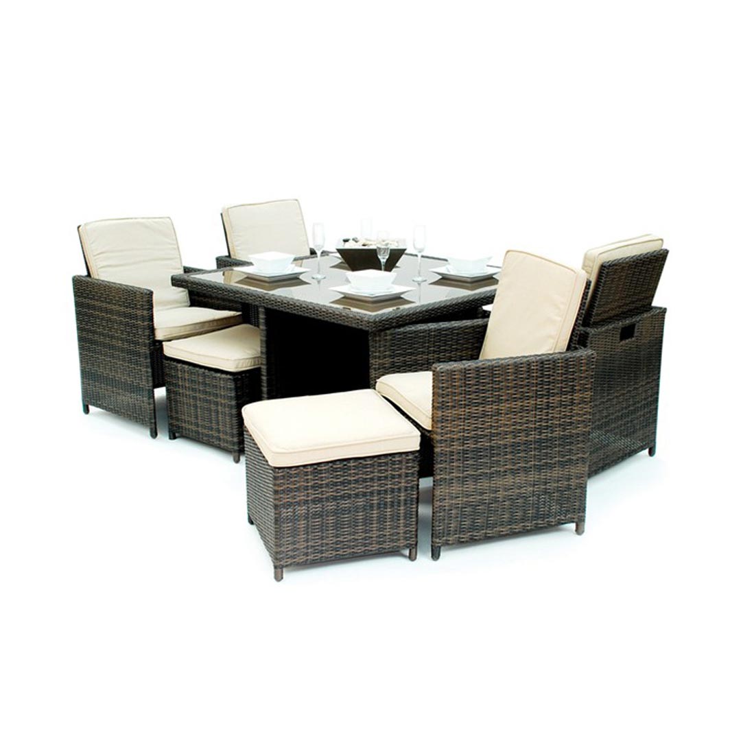 Kensington Club Rattan Cube 9 Piece Set