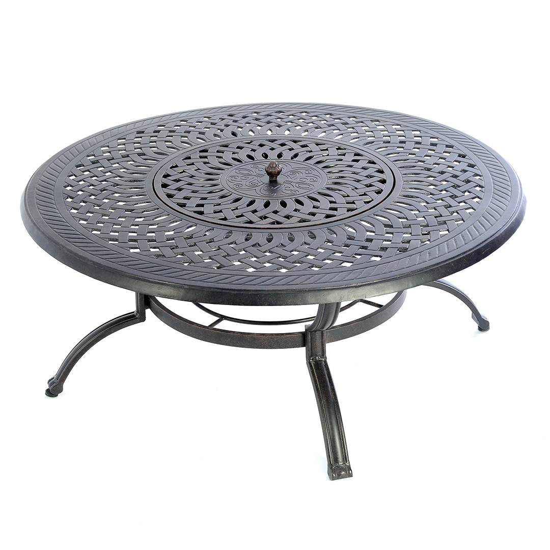 Kensington Firepit Grill Round 120cm Fire Ice Table With 4