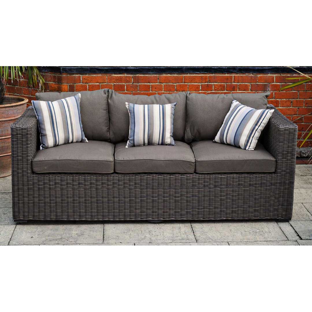 Kensington Deluxe Rattan 3 Seat Sofa Maple Regatta Garden Furniture