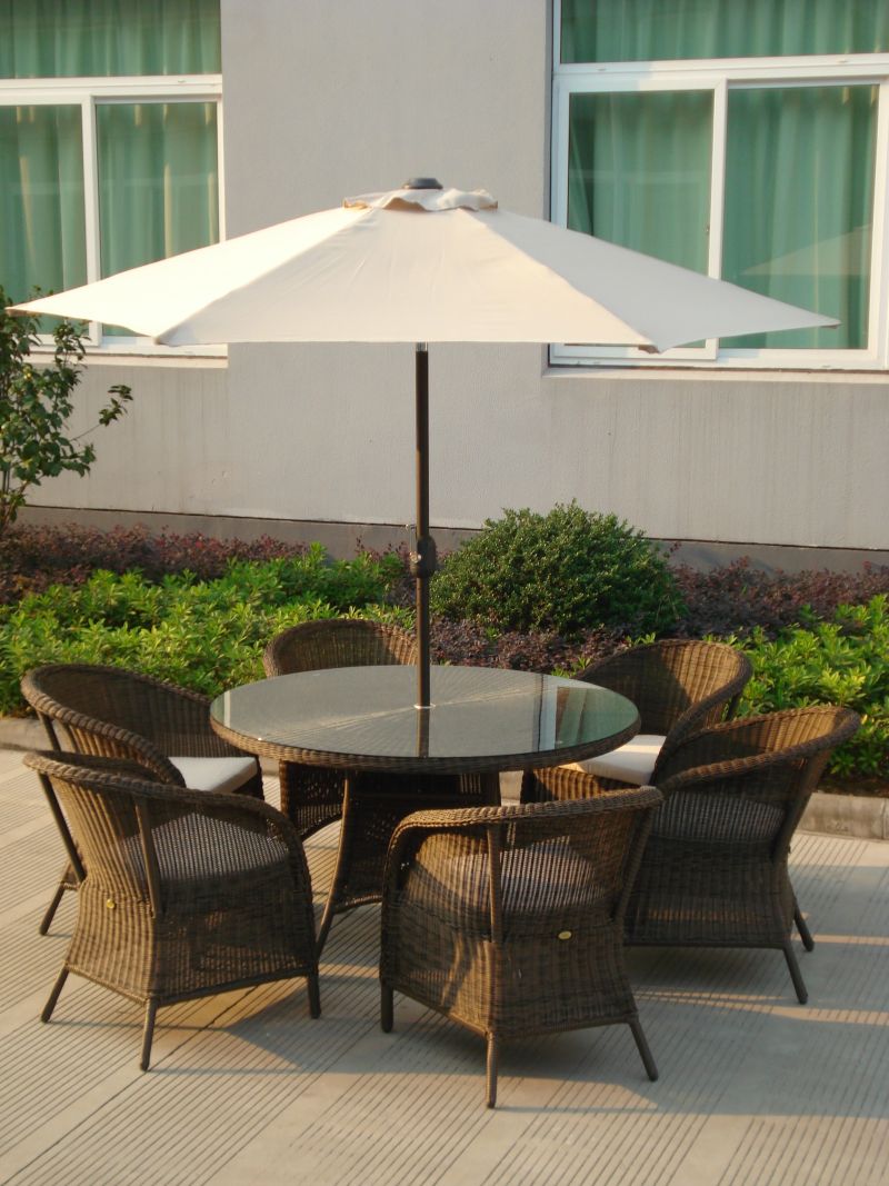 Riverdale 135 Round 6 seat Rattan set - Regatta Garden Furniture Essex