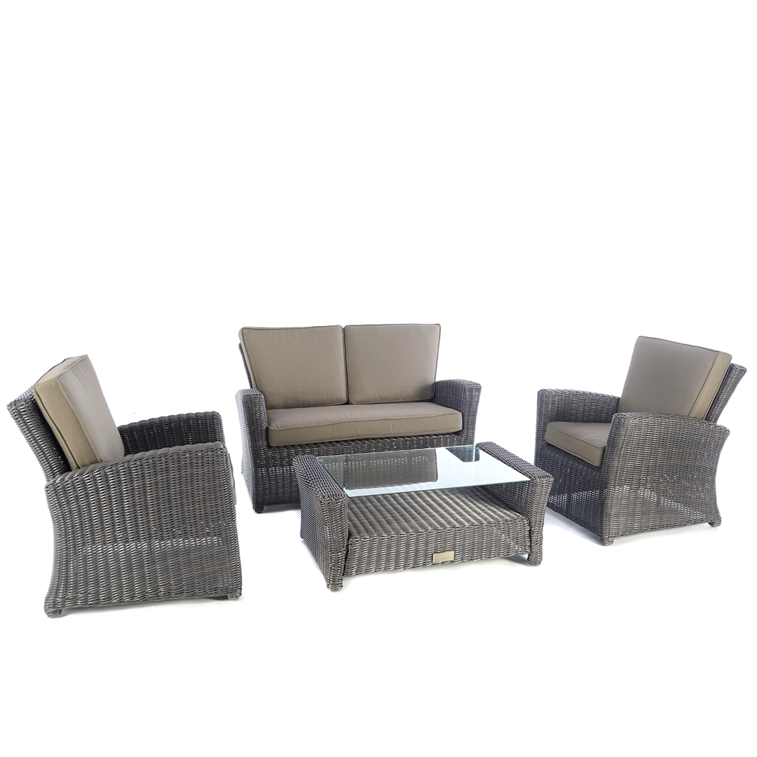 4 Pc High Back sofa set Maple (1) Regatta Garden Furniture Essex