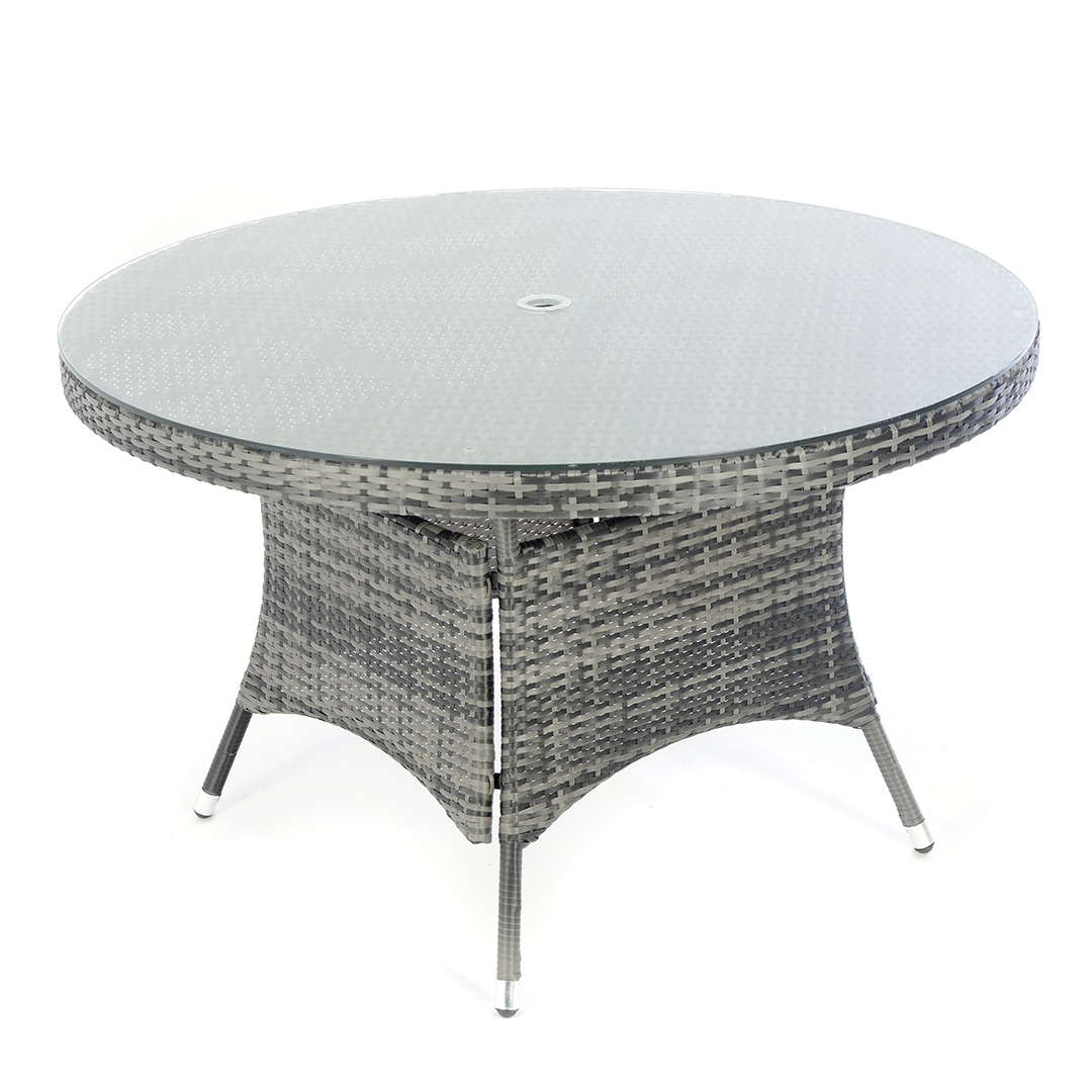 Kensington Club 110cm Round Table Mixed Grey Regatta Garden