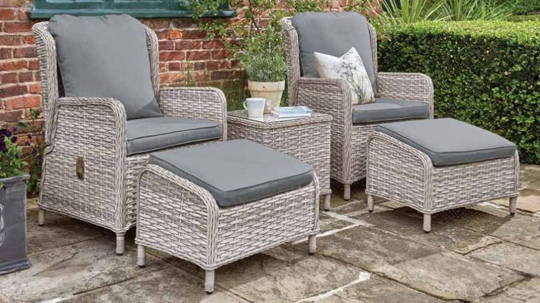 Balmoral 5 Piece Reclining Bistro Set - Regatta Garden Furniture Essex