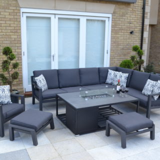 Corner Sofas With Fire Pit Tables, Fire Pit Table Set