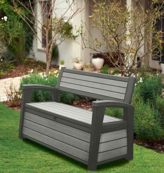 Grey storage Bench