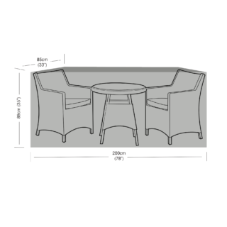 WS070 High Back Bistro Set Cover