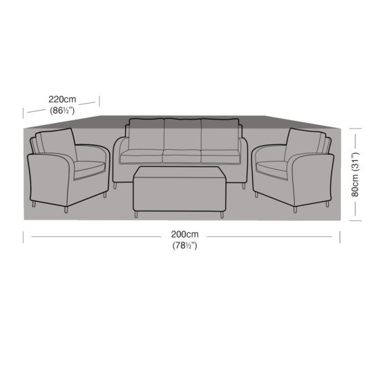 WS074 3 Seater Sofa Set Cover