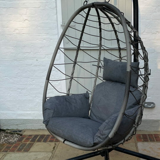 side view of single hanging pod