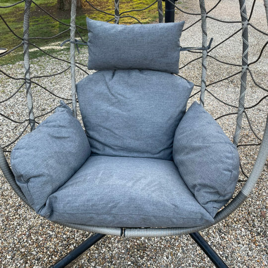 single hanging pod cushions