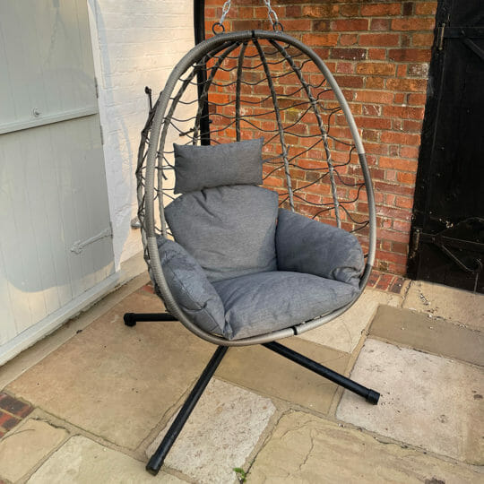 single hanging pod at an angle