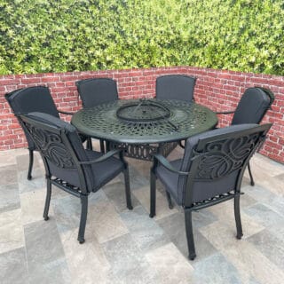 Anthracite 6 Seater Round