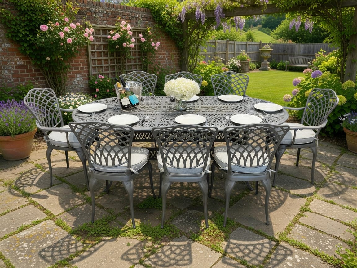 Ashbury 8 Seat Oval Table Dining Set