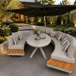 Sierra Curved Dining Sofa Set