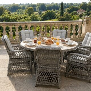 Ontario 7Pc Round Dining Table Set